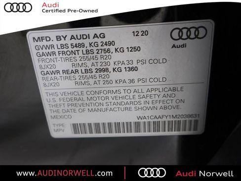 Certified 2021 Audi Q5 Prestige w/ Prestige Package AWD/4WD image 3