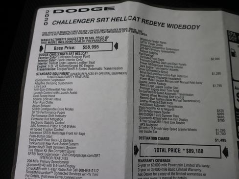 Used 2020 Dodge Challenger SRT Hellcat Redeye image 54