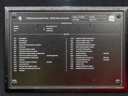 Certified 2025 Ferrari 296 GTS RWD image 42