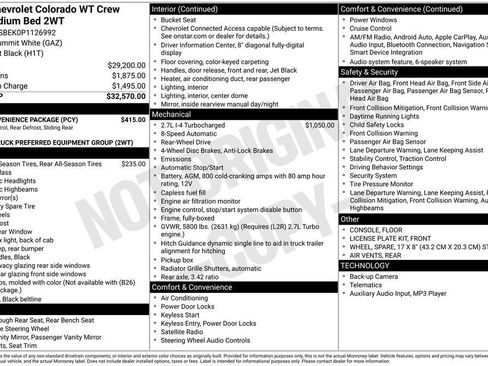 Used 2023 Chevrolet Colorado W/T w/ WT Convenience Package image 1