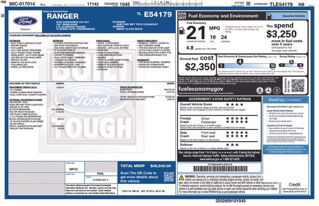 New 2026 Ford Ranger XLT w/ Equipment Group 301A High AWD/4WD image 23