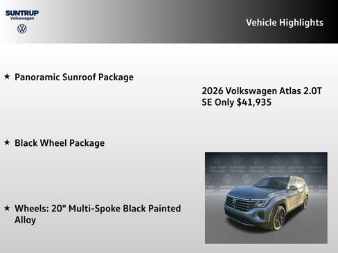 New 2026 Volkswagen Atlas SE FWD image 7