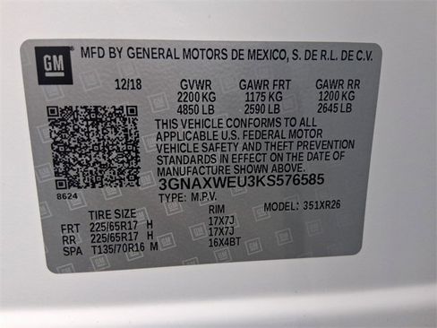 Used 2019 Chevrolet Equinox LT w/ Sun & Navigation Package image 18