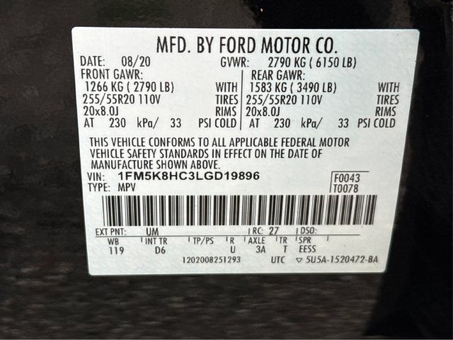 Used 2020 Ford Explorer Platinum w/ Premium Technology Package AWD/4WD image 26