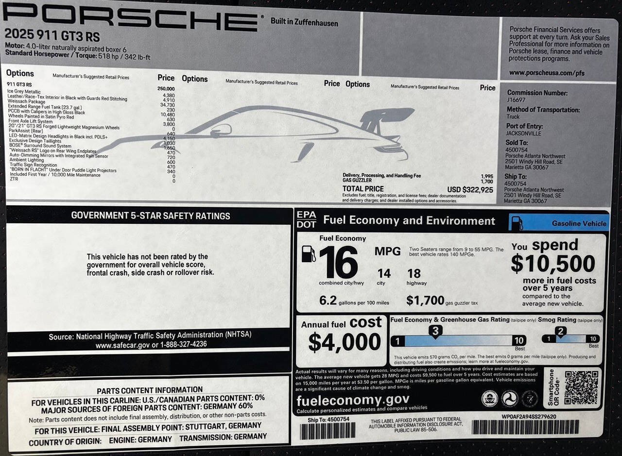 Used 2025 Porsche 911 GT3 RS RWD image 67