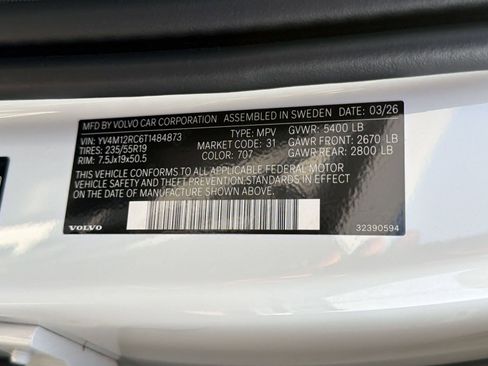 New 2026 Volvo XC60 B5 Plus w/ Protection Package Premier AWD/4WD image 24