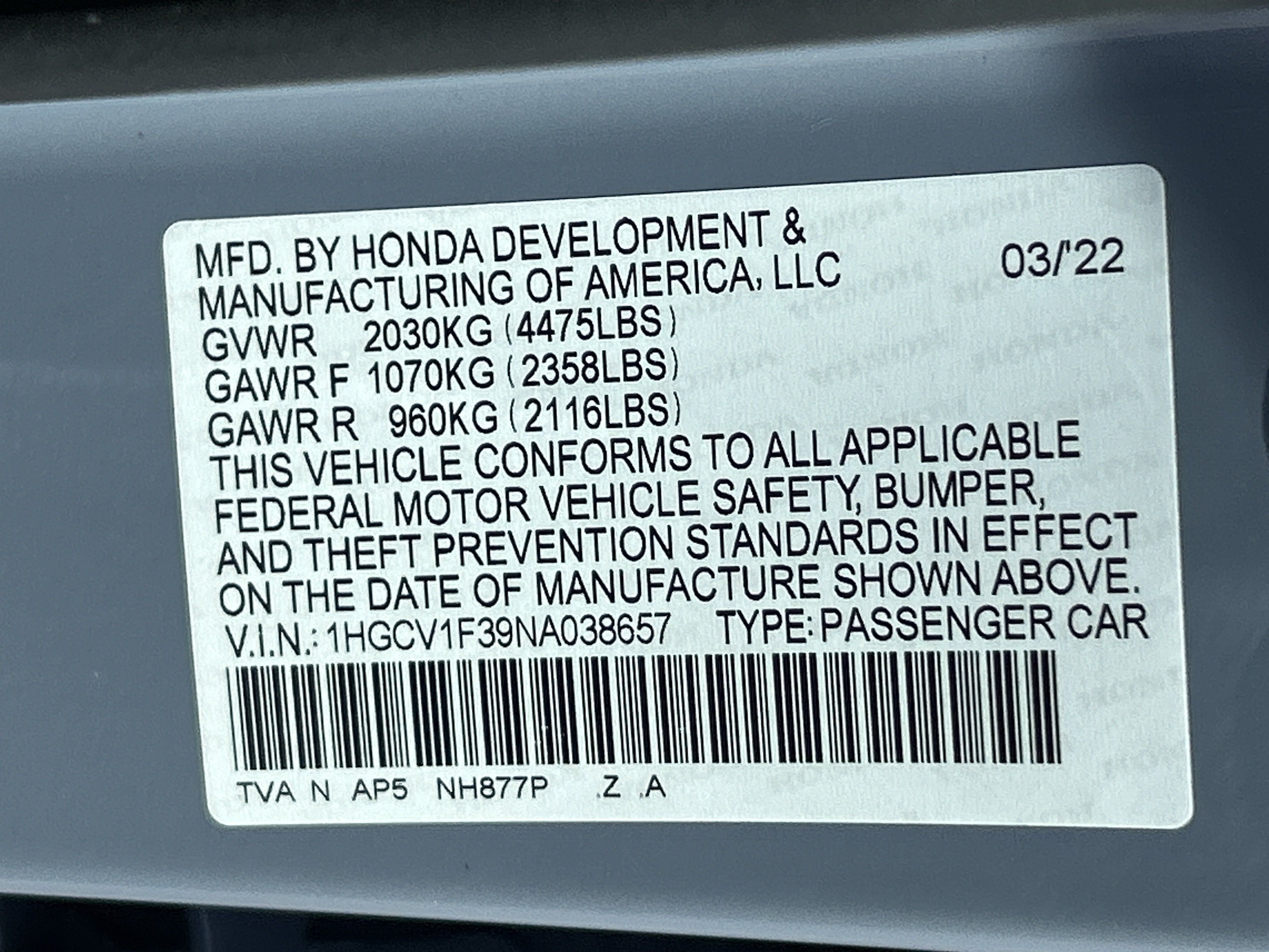 Certified 2022 Honda Accord Sport image 36