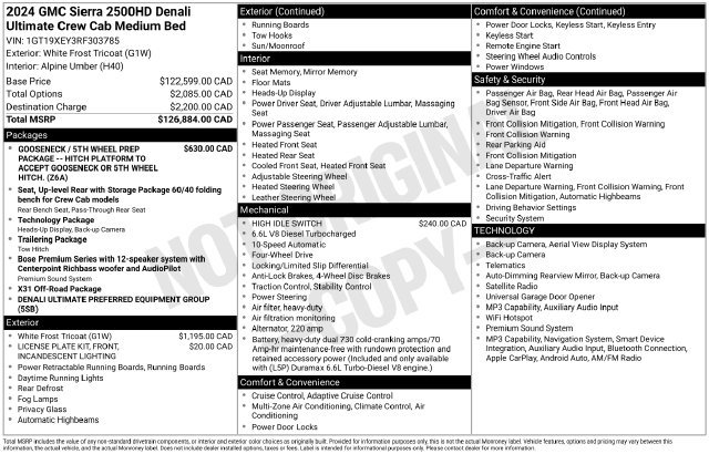 Used 2024 GMC Sierra 2500 Denali Ultimate AWD/4WD image 2