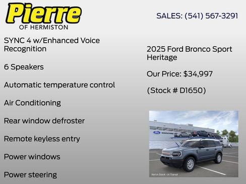 New 2025 Ford Bronco Sport Heritage AWD/4WD image 6