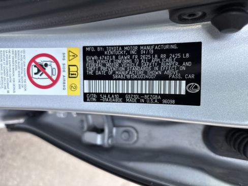 Used 2019 Lexus ES 350 image 34