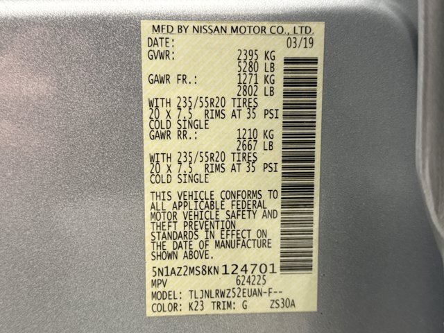 Used 2019 Nissan Murano SL w/ SL Technology Package AWD/4WD image 22