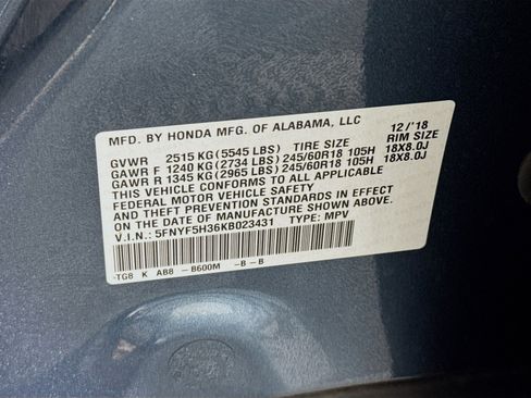 Used 2019 Honda Pilot EX image 39