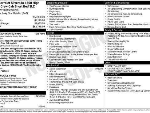 Used 2021 Chevrolet Silverado 1500 High Country w/ Technology Package RWD image 10