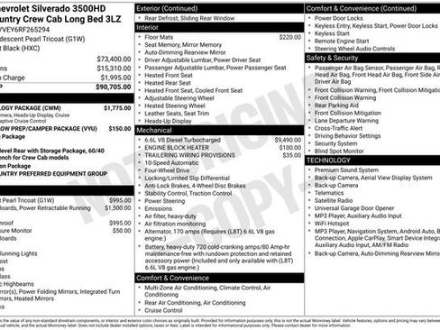 Used 2024 Chevrolet Silverado 3500 High Country w/ Technology Package AWD/4WD image 14