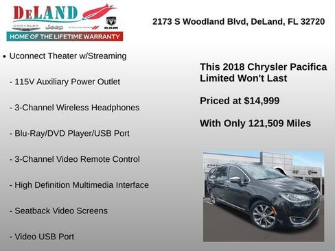 Used 2018 Chrysler Pacifica Limited w/ Tire & Wheel Group FWD image 5