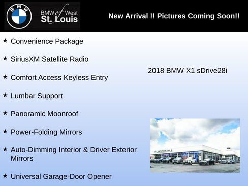 Used 2018 BMW X1 sDrive28i w/ Convenience Package FWD image 3