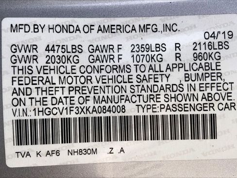 Used 2019 Honda Accord Sport image 35