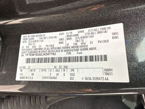 Used 2020 Ford F150 XLT w/ Equipment Group 302A Luxury AWD/4WD image 19