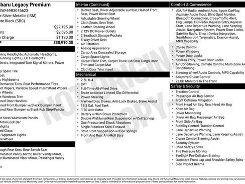 Certified 2024 Subaru Legacy Premium image 41