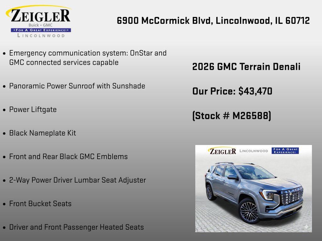 New 2026 GMC Terrain Denali w/ LPO, Black Badging Package AWD/4WD image 18