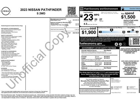 Used 2023 Nissan Pathfinder S FWD image 4