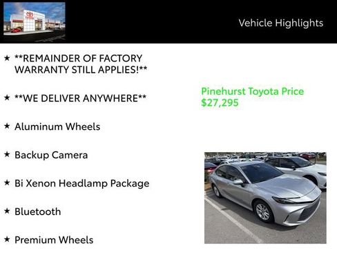 Used 2025 Toyota Camry LE w/ Convenience Package image 10