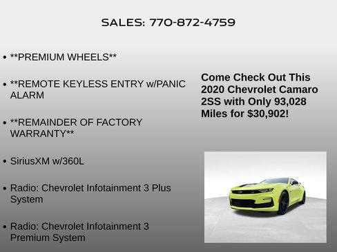Used 2020 Chevrolet Camaro SS image 15