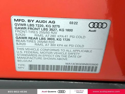 Certified 2022 Audi e-tron S Prestige w/ Prestige Package AWD/4WD image 35