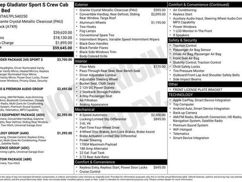 Used 2023 Jeep Gladiator Sport AWD/4WD image 2
