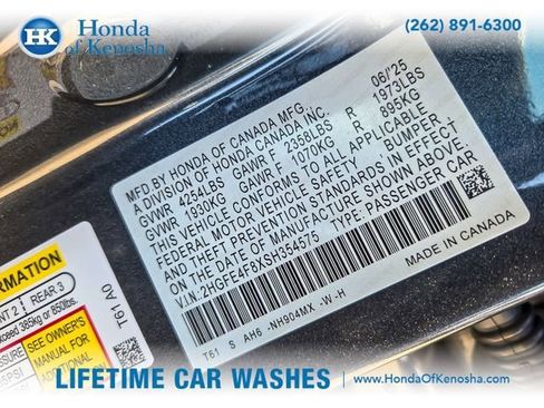 Certified 2025 Honda Civic FWD Hybrid Sedan image 28