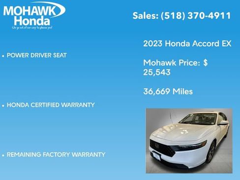 Certified 2023 Honda Accord EX image 16