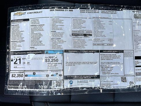 New 2026 Chevrolet Traverse Z71 w/ Enhanced Driving Package AWD/4WD image 14