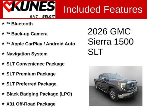 New 2026 GMC Sierra 1500 SLT w/ SLT Premium Package image 2