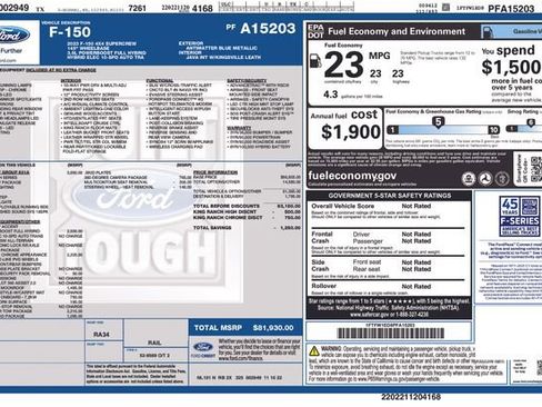 Used 2023 Ford F150 King Ranch w/ Equipment Group 601A High AWD/4WD image 2