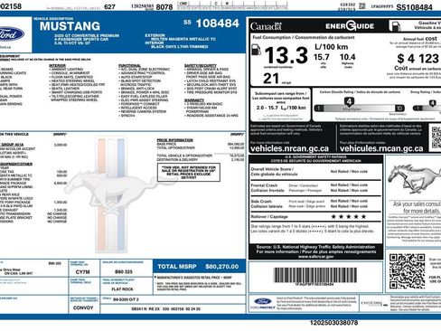 Used 2025 Ford Mustang GT Premium w/ GT Performance Package image 3