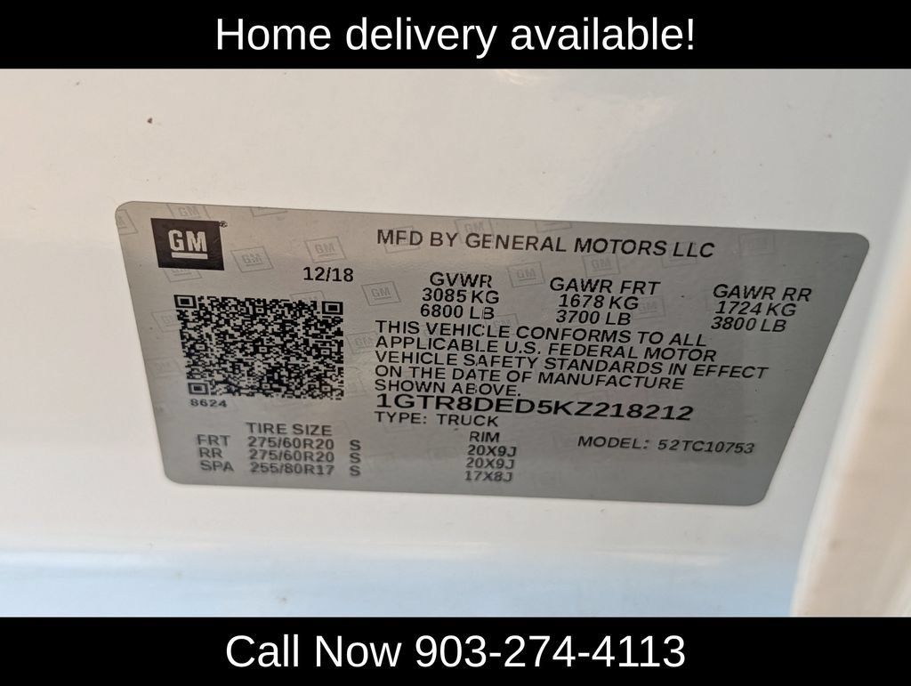 Used 2019 GMC Sierra 1500 SLT w/ SLT Premium Package RWD image 40