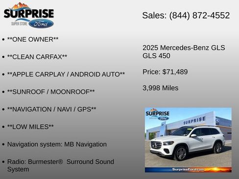 Used 2025 Mercedes-Benz GLS 450 4MATIC image 6
