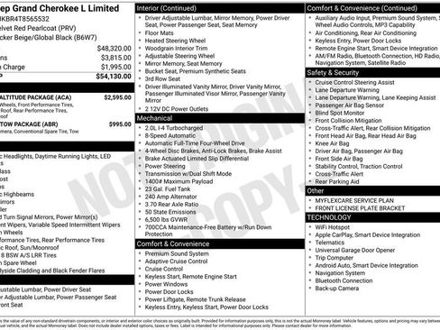 New 2026 Jeep Grand Cherokee L Limited w/ Limited Altitude Package AWD/4WD image 4