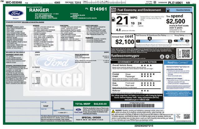 Used 2023 Ford Ranger XLT w/ Equipment Group 302A High AWD/4WD image 3