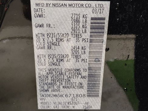 Used 2017 Nissan Pathfinder Platinum FWD image 33