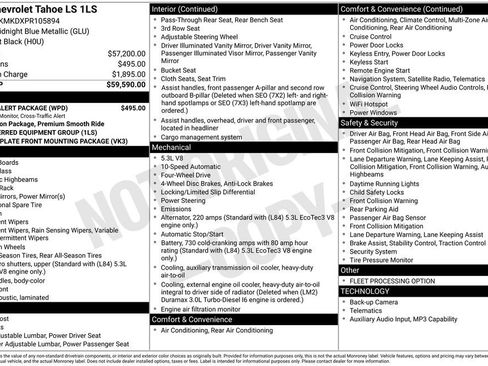 Certified 2023 Chevrolet Tahoe LS w/ Driver Alert Package image 46