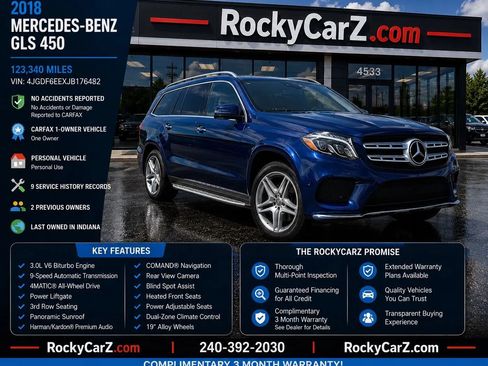 Used 2018 Mercedes-Benz GLS 450 4MATIC w/ Premium Package image 1