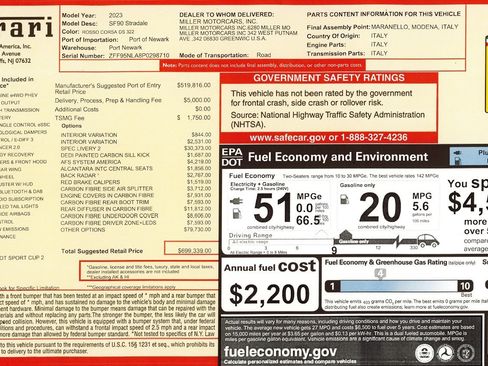 Certified 2023 Ferrari SF90 Stradale AWD/4WD image 2