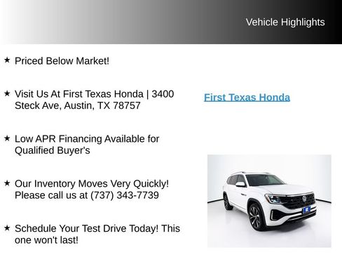 Used 2025 Volkswagen Atlas SEL Premium R-Line AWD/4WD image 9