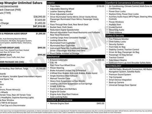 Used 2019 Jeep Wrangler Unlimited Sahara image 15