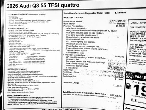 New 2026 Audi Q8 Premium Plus image 34