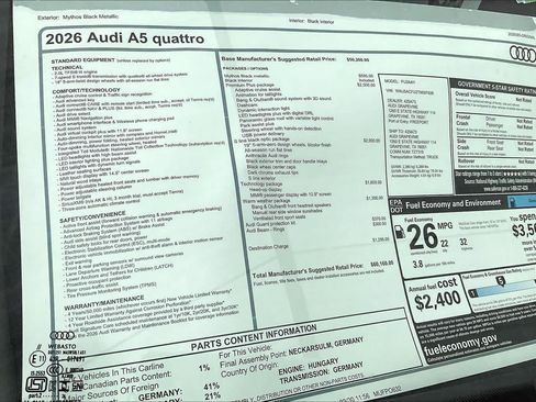 New 2026 Audi A5 2.0T Premium Plus AWD/4WD image 19