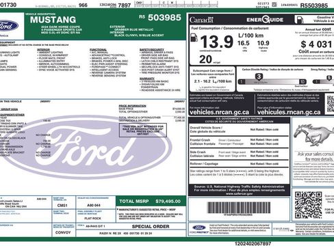 Used 2024 Ford Mustang Dark Horse w/ Security Package RWD image 6