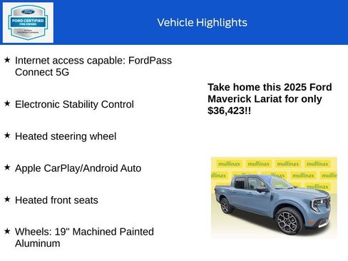 Certified 2025 Ford Maverick Lariat AWD/4WD image 19