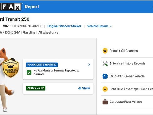 Used 2023 Ford Transit 250 Medium Roof AWD w/ Interior Upgrade Package image 3
